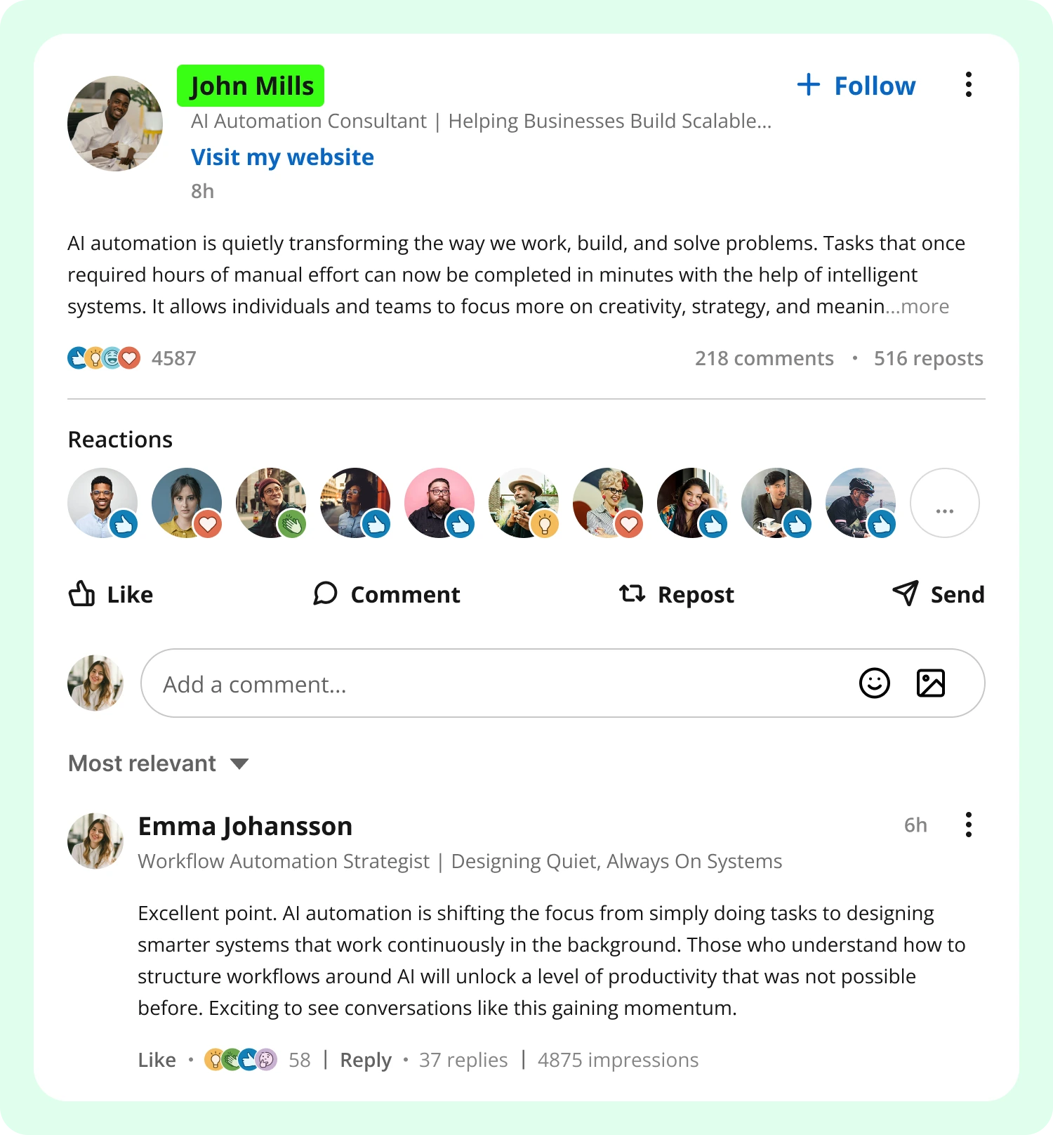 Comment Example 1