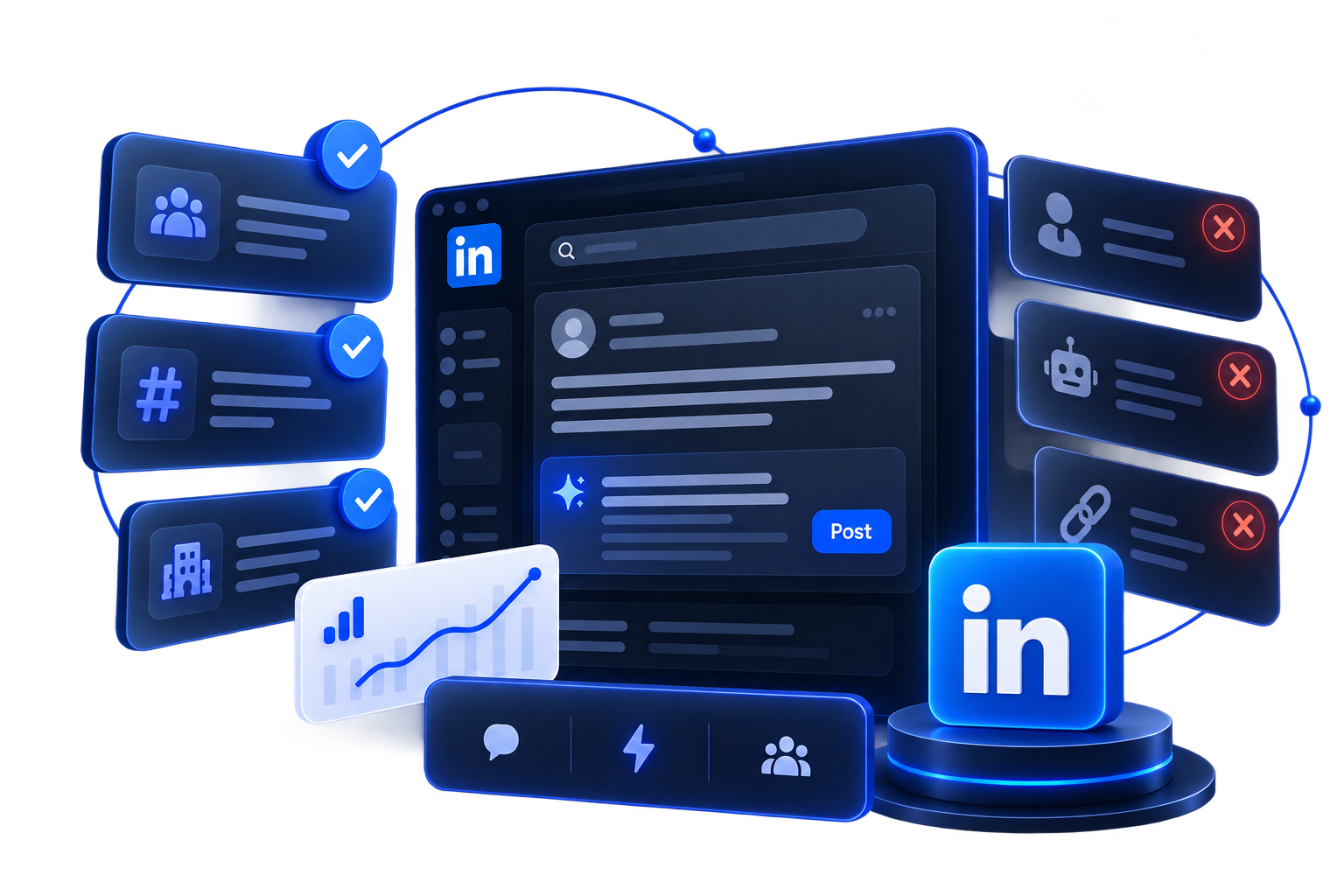 GrowReach works inside LinkedIn with clear boundaries